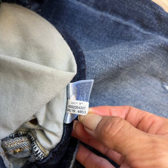 American Eagle Next level AirFlex Skinny Distressed blue Jeans Size W28 L30 - Picture 10 of 11